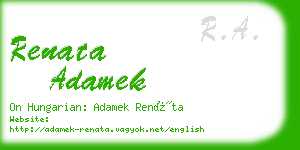 renata adamek business card